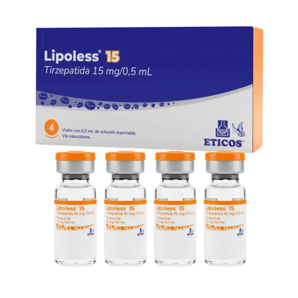 Tirzepatida Lipoless 15mg (4 ampolas 0,5ml) — imagem do produto